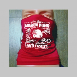 Anarcho punk - Antifascist - univerzálna elastická multifunkčná šatka vhodná na prekritie úst a nosa aj na turistiku pre chladenie krku v horúcom počasí (použiteľná ako rúško )